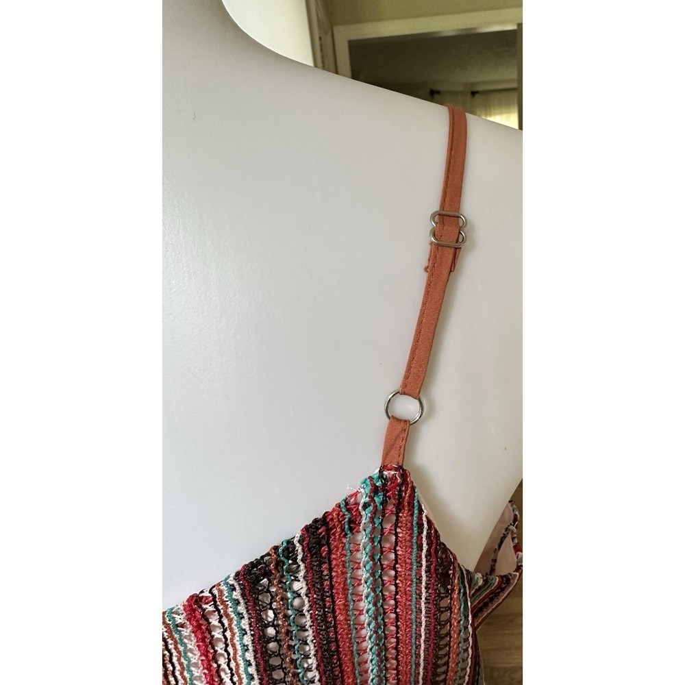 Sam Edelman Striped Midi Dress Size 6 Multicolor Belted Spaghetti Strap NWT - Picture 8 of 11
